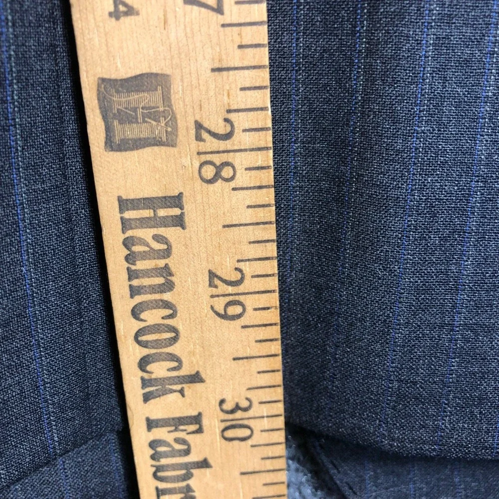 CARLO PALAZZI Mens Charcoal Pinstripe Wool Blazer 2 Piece Suit Made in Italy 40R